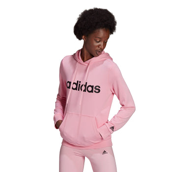 Felpa con cappuccio rosa da donna adidas Essentials Logo, Abbigliamento Sport, SKU a711000073, Immagine 0